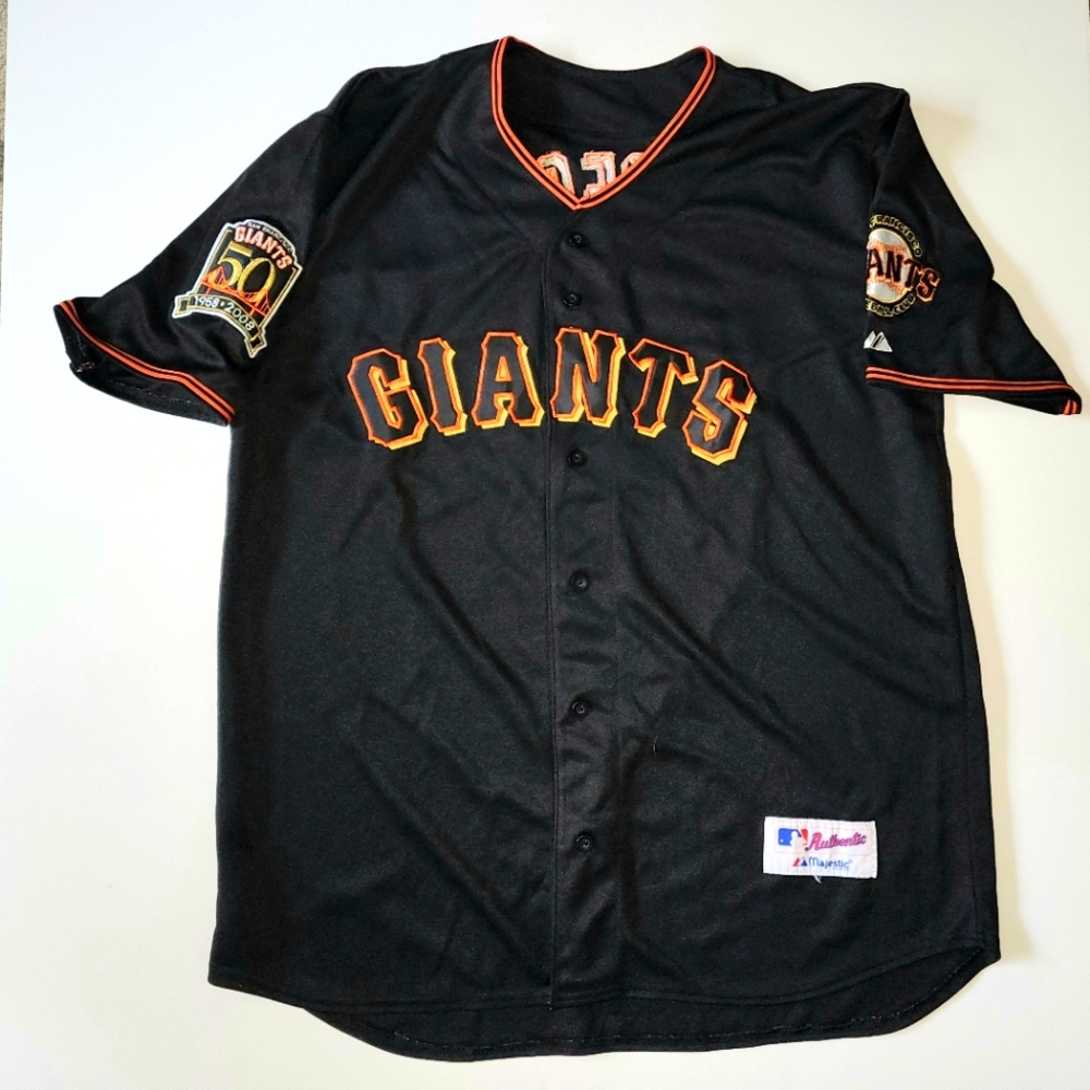 San Francisco Giants Tim Lincecum 2008 50th ann. patch jersey Majestic size 3XL